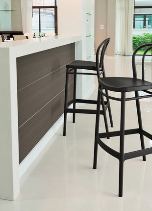 Polypropylene Stool Black 75 cm | 45 x 52 x 106 cm