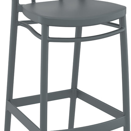 Dark Gray Polypropylene Stool 75 cm | 45 x 52 x 106 cm