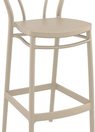 Beige Polypropylene Stool 75 cm | 45 x 52 x 106 cm