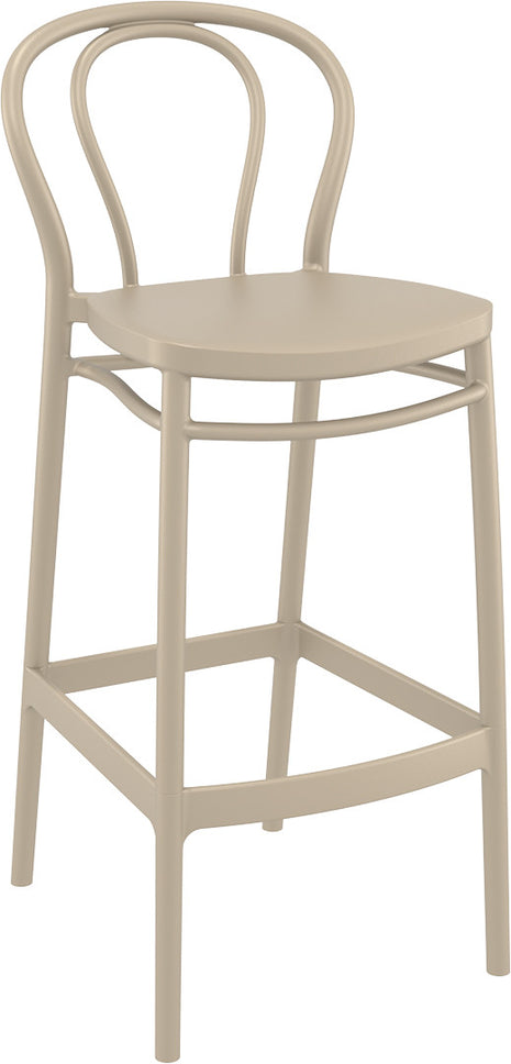 Beige Polypropylene Stool 75 cm | 45 x 52 x 106 cm