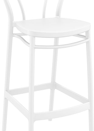 White Polypropylene Stool 75 cm | 45 x 52 x 106 cm