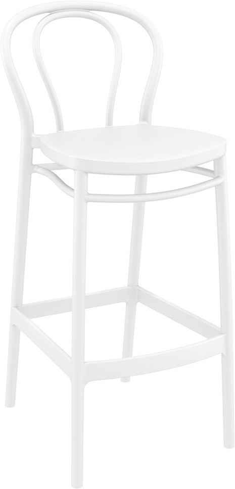 White Polypropylene Stool 75 cm | 45 x 52 x 106 cm