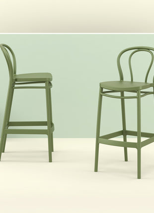 Olive Polypropylene Stool 75 cm | 45 x 52 x 106 cm