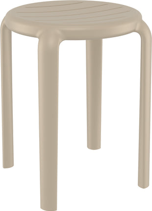 Low Stool Polypropylene Beige 45 cm | 34 x 34 x 45 cm