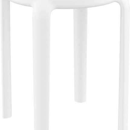 Low Polypropylene Stool White 45 cm | 34 x 34 x 45 cm