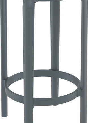 Dark Gray Polypropylene Stool 65 cm | 36 x 36 x 65 cm