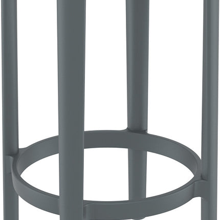 Dark Gray Polypropylene Stool 65 cm | 36 x 36 x 65 cm