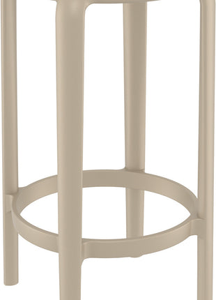 Beige Polypropylene Stool 65 cm | 36 x 36 x 65 cm