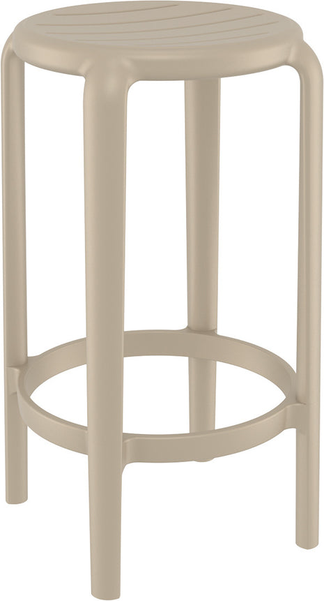 Beige Polypropylene Stool 65 cm | 36 x 36 x 65 cm