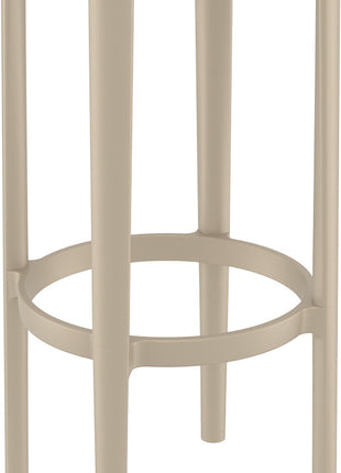 Beige Polypropylene Stool 75 cm | 36 x 36 x 75 cm