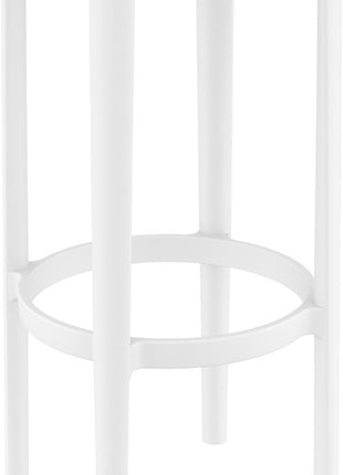 White Polypropylene Stool 75 cm | 36 x 36 x 75 cm