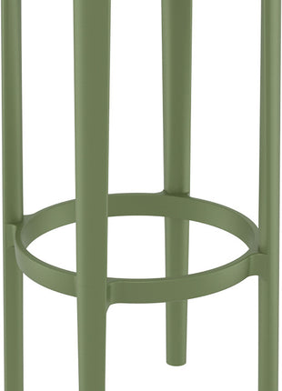 Olive Polypropylene Stool 75 cm | 36 x 36 x 75 cm