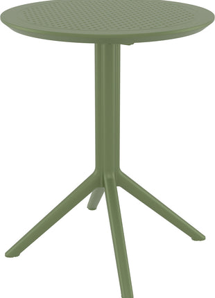 Olive Polypropylene Folding Table Φ60