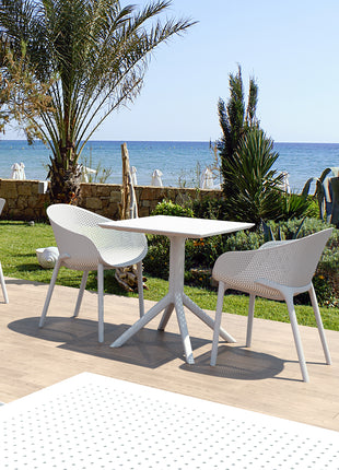 Polypropylene Table White | 70 x 70 cm