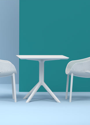 Polypropylene Table White | 70 x 70 cm