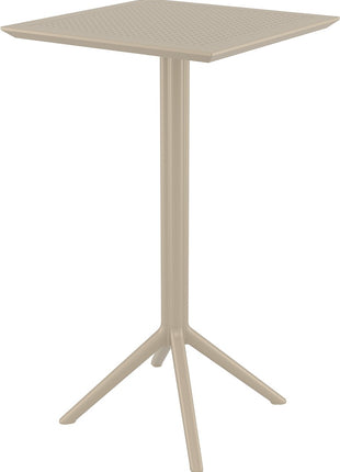 Bar Table Folding Polypropylene Beige | 60 x 60 cm