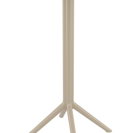 Bar Table Folding Polypropylene Beige | 60 x 60 cm