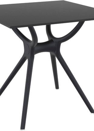 Polypropylene/HPL Black Table | 80 x 80 cm