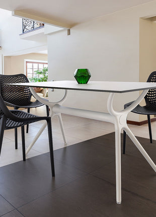 Polypropylene/HPL White Table | 140 x 80 cm