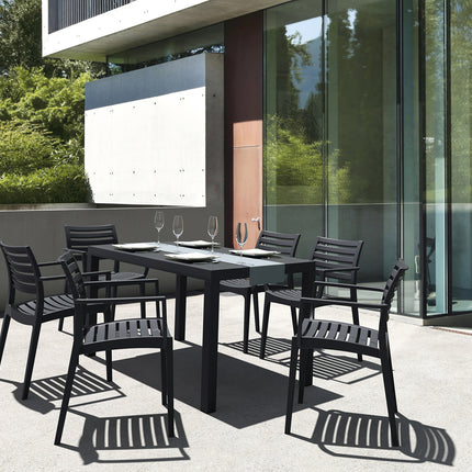 Polypropylene Table Black | 140 x 80 cm