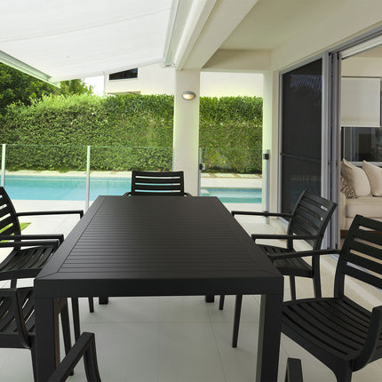 Polypropylene Table Black | 140 x 80 cm