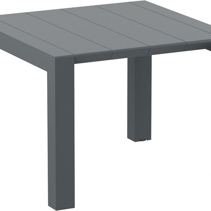 Extendable Polypropylene Table Dark Gray | 100 x 100 cm / 140 cm