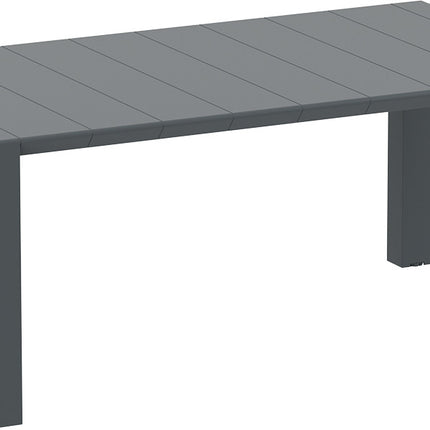 Extendable Polypropylene Table Dark Gray | 100 x 180 cm / 220 cm