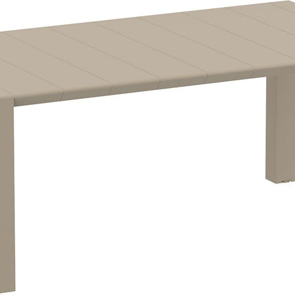 Extendable Polypropylene Table Beige | 100 x 180 cm / 220 cm