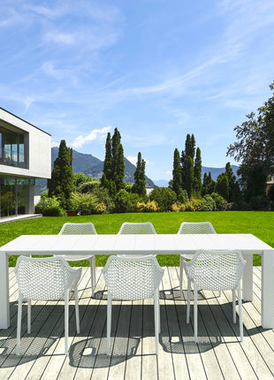 Extendable Polypropylene Table White | 100 x 260 cm / 300 cm