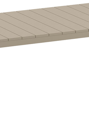 Expandable Polypropylene Table Beige | 100 x 210 cm / 280 cm