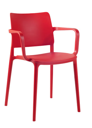 Polypropylene Armchair Red | 56.3 x 53.5 x 79.5 cm