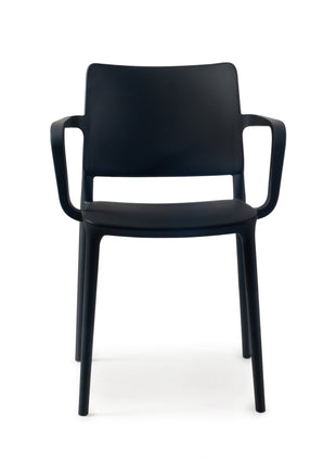 Black Polypropylene Armchair | 56.3 x 53.5 x 79.5 cm