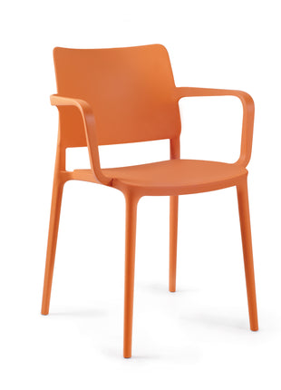 Polypropylene Armchair Orange | 56.3 x 53.5 x 79.5 cm