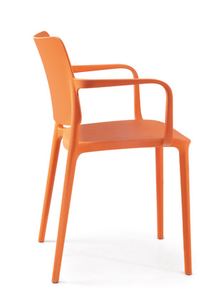 Polypropylene Armchair Orange | 56.3 x 53.5 x 79.5 cm