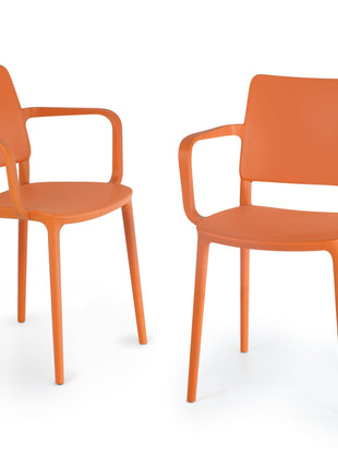 Polypropylene Armchair Orange | 56.3 x 53.5 x 79.5 cm