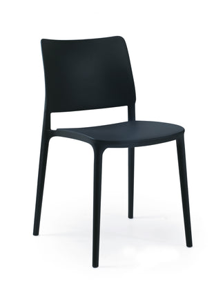 Black Polypropylene Chair | 49 x 53.5 x 79.5 cm