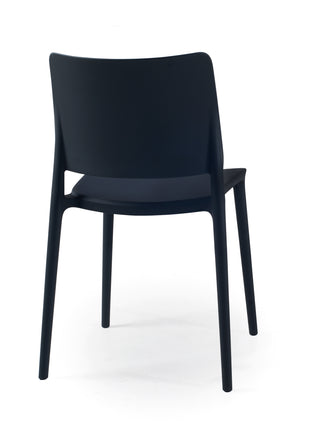 Black Polypropylene Chair | 49 x 53.5 x 79.5 cm