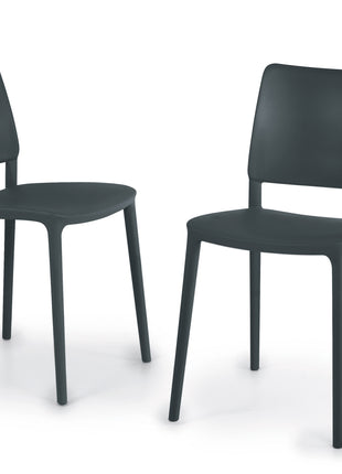 Anthracite Polypropylene Chair | 49 x 53.5 x 79.5 cm