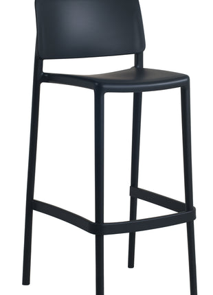 Polypropylene Stool Black 75 cm | 47.8 x 50.75 x 99.4 cm