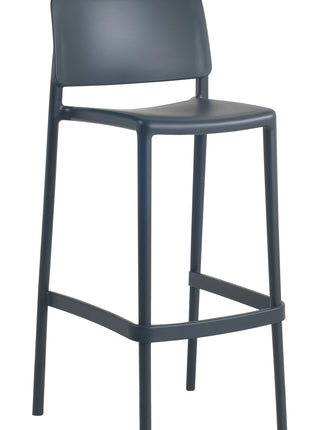 Anthracite Polypropylene Stool 75 cm | 47.8 x 50.75 x 99.4 cm