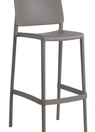 Polypropylene Stool Gray - Beige 75 cm | 47.8 x 50.75 x 99.4 cm