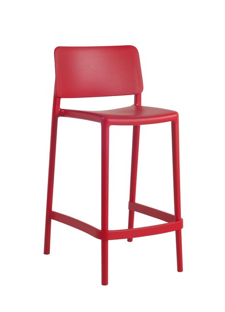 Polypropylene Stool Red 65 cm | 47.8 x 50.75 x 89.4 cm