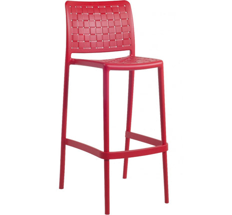 Polypropylene Stool Red 75 cm | 47.8 x 50.75 x 104.6 cm