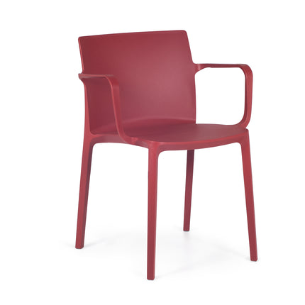 Polypropylene Armchair Dark Red | 57 x 54 x 78 cm