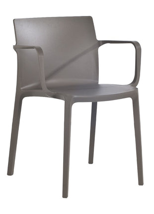 Polypropylene Armchair Gray - Beige | 57 x 54 x 78 cm