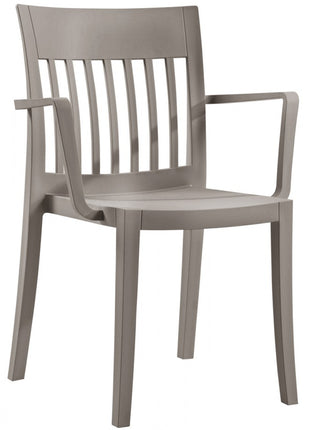 Polypropylene Armchair Gray - Beige | 60 x 54 x 86 cm