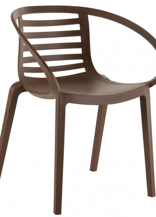 Polypropylene Armchair Dark Brown | 64 x 56 x 77 cm