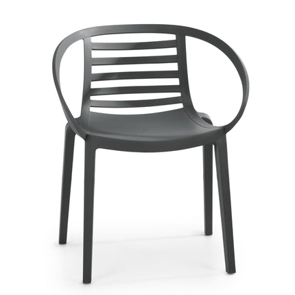 Anthracite Polypropylene Armchair | 64 x 56 x 77 cm