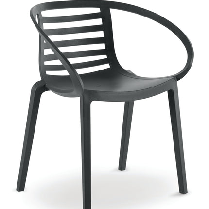 Anthracite Polypropylene Armchair | 64 x 56 x 77 cm