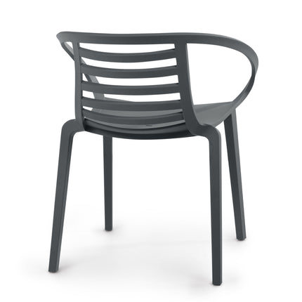 Anthracite Polypropylene Armchair | 64 x 56 x 77 cm